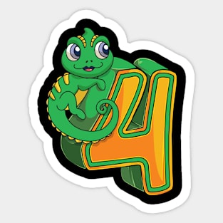 4th birthday lizard lover Sticker